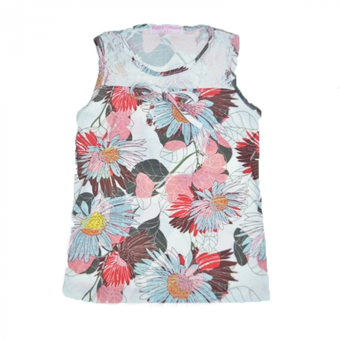 Tricou tip tunica pentru fete Happy House CVC-1553, Multicolor [2]