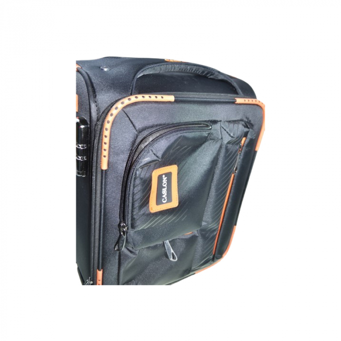 Troler cu 4 roti cu rotatie 360° detasabile, 40 x 30 x 11 cm, Textil, Flexibil si rezistent, Mini Junior 250225-4, Negru [7]