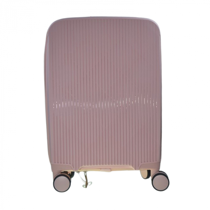 Troler cu 4 roti, cu rotatie 360°, din polipropilena, Caslon, 701717, Roz [4]