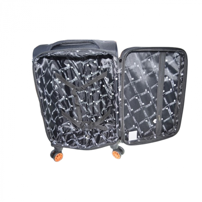 Troler cu 4 roti cu rotatie 360° detasabile, 60 x 41 x 27 cm, Textil, Flexibil si rezistent, Mini Junior 250225-2, Negru [7]