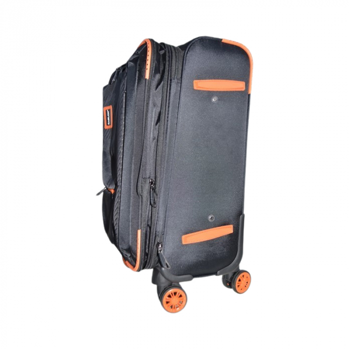 Troler cu 4 roti cu rotatie 360° detasabile, 60 x 41 x 27 cm, Textil, Flexibil si rezistent, Mini Junior 250225-2, Negru [3]