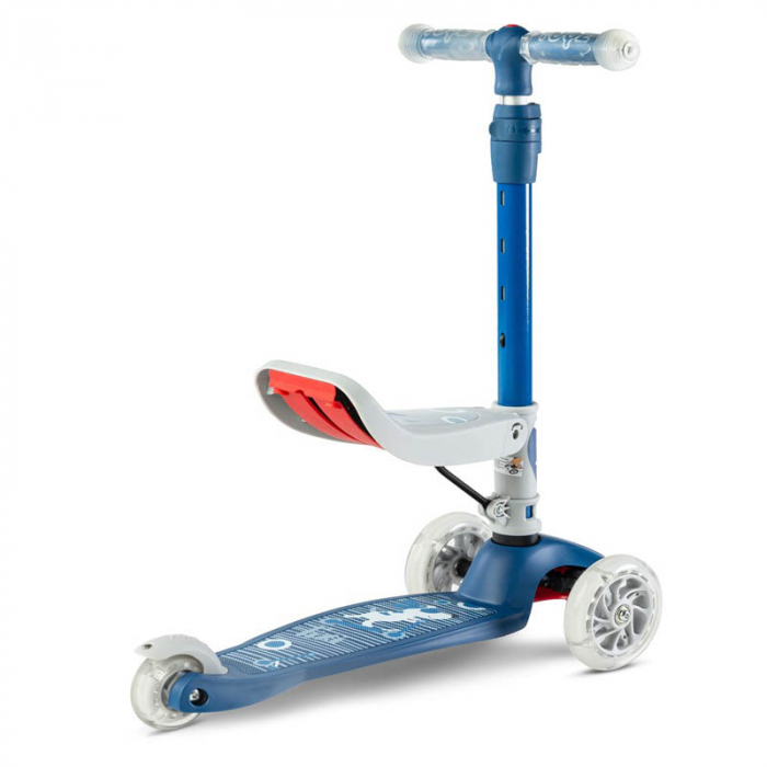 Trotineta cu 3 roti, leduri si sezut pentru copii Toyz Tixi TTT-AL, Multicolor [6]