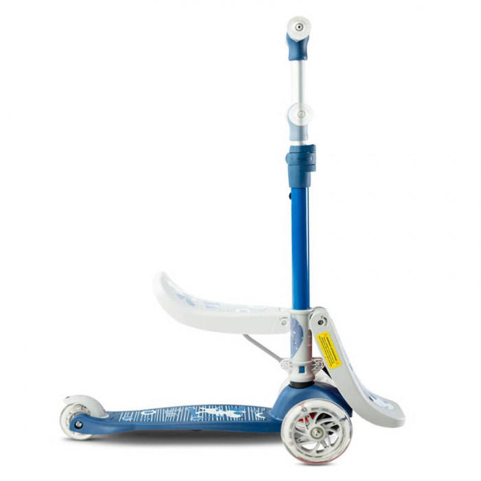 Trotineta cu 3 roti, leduri si sezut pentru copii Toyz Tixi TTT-AL, Multicolor [7]