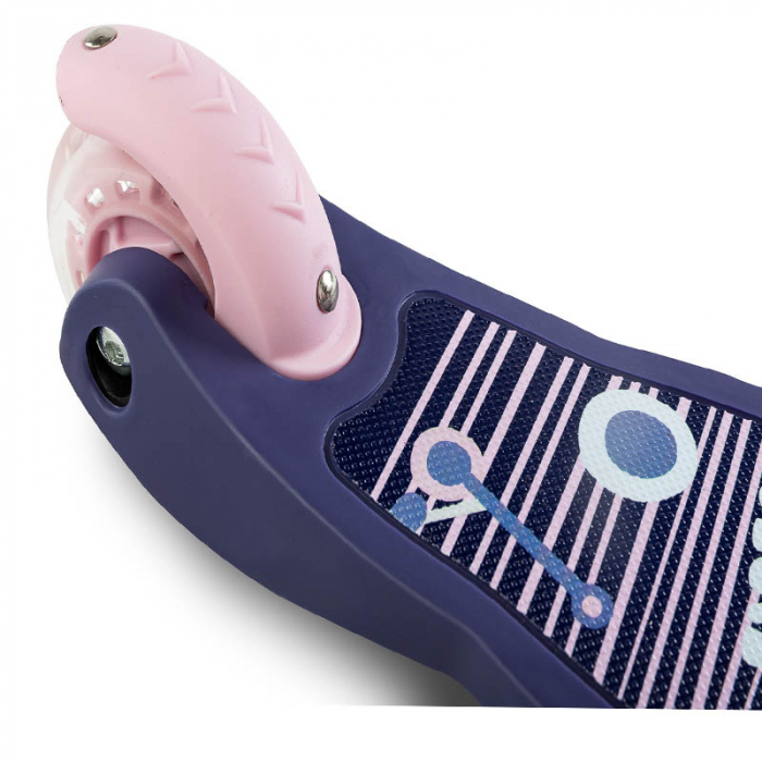 Trotineta cu 3 roti, leduri si sezut pentru copii Toyz Tixi TTT-RZ, Multicolor [3]