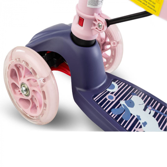 Trotineta cu 3 roti, leduri si sezut pentru copii Toyz Tixi TTT-RZ, Multicolor [6]