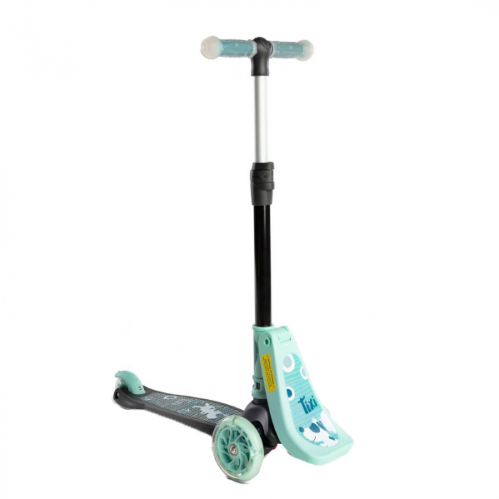Trotineta cu 3 roti, leduri si sezut pentru copii Toyz Tixi TTT-T, Multicolor [4]