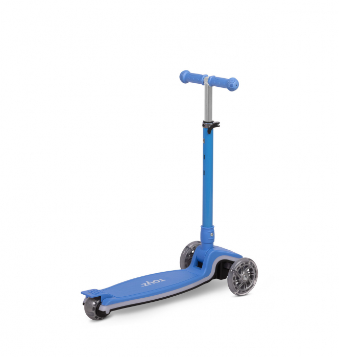 Trotineta cu 3 roti si lumini, pentru copii, Toyz Carbon, 04061, Albastru [2]
