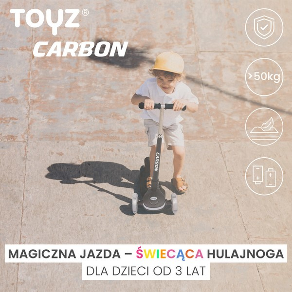 Trotineta cu 3 roti si lumini, pentru copii, Toyz Carbon, 04061, Albastru [7]