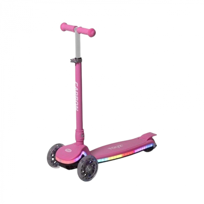 Trotineta cu 3 roti si lumini, pentru copii, Toyz Carbon, 04062, Roz [1]