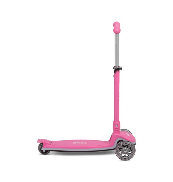 Trotineta cu 3 roti si lumini, pentru copii, Toyz Carbon, 04062, Roz [3]