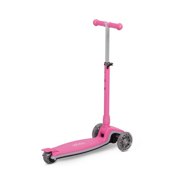 Trotineta cu 3 roti si lumini, pentru copii, Toyz Carbon, 04062, Roz [2]