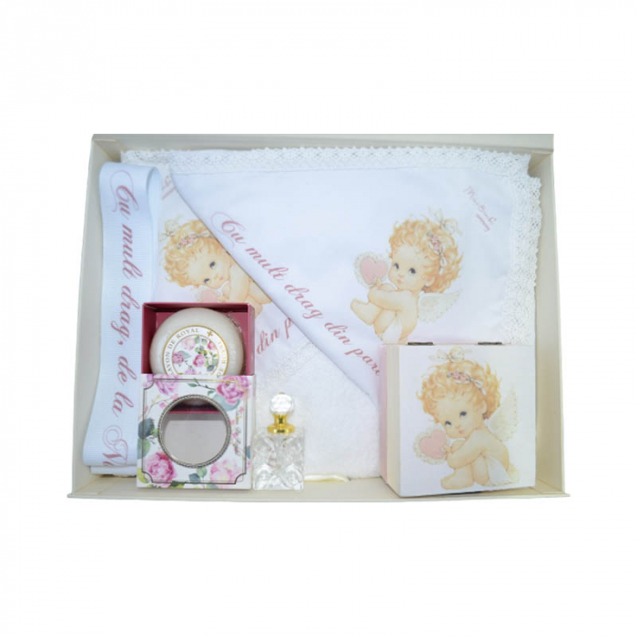 Trusou pentru botez 8 piese Mini Bimbi TMB-B-16, Alb [3]