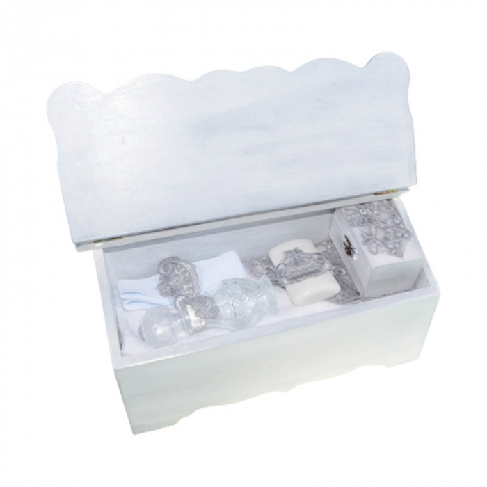 Set complet 8 piese trusou elegant pentru botez Mini Bimbi T080323-A, Argintiu [2]