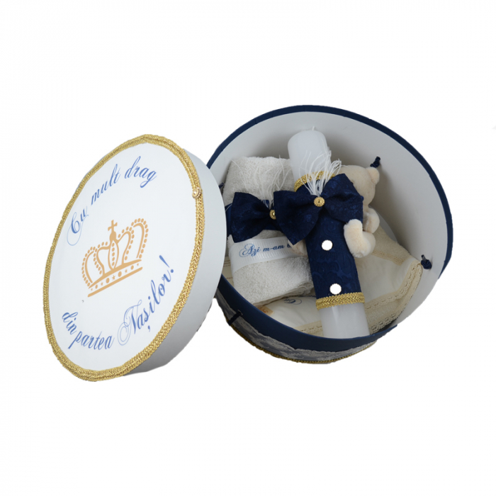 Trusou pentru botez 8 piese Mini Bimbi TMB-B-1, Albastru [3]