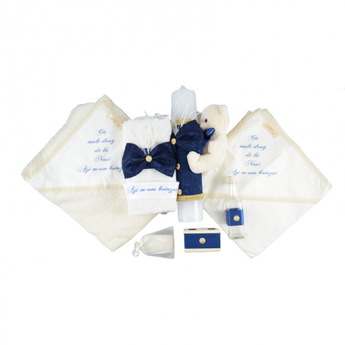 Trusou pentru botez 8 piese Mini Bimbi TMB-B-1, Albastru [2]