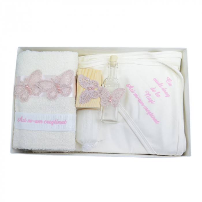 Trusou pentru botez 7 piese Mini Bimbi TBMB-12, Crem [2]