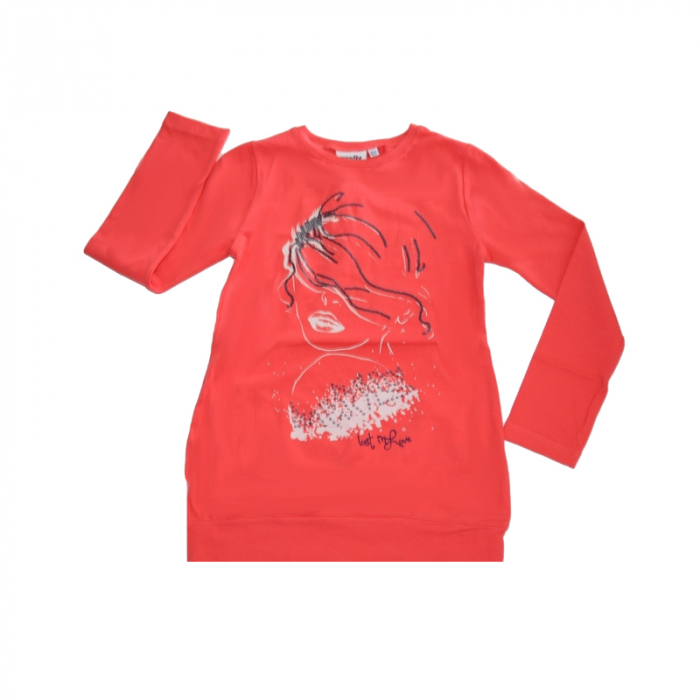 Bluza cu maneca lunga pentru fete Wendee FS39126-1R-116, Rosu [1]