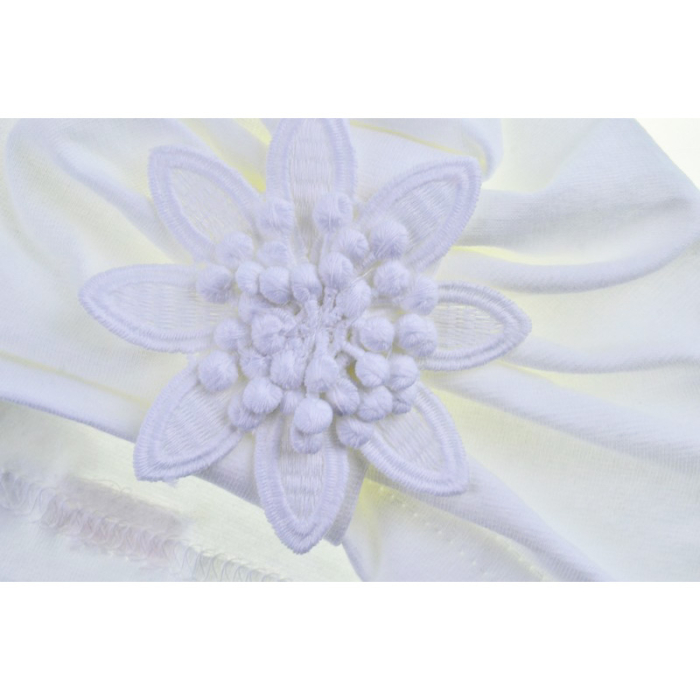 Turban din bumbac, pentru fete, Mini Junior T1811A-36, Alb [3]