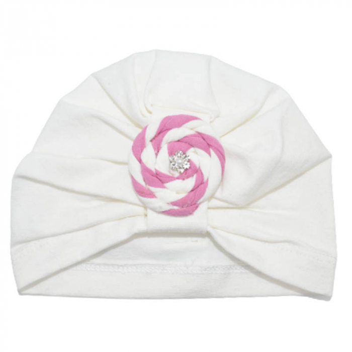 Turban pentru fete Mic Pitic 20523-5, Alb [3]