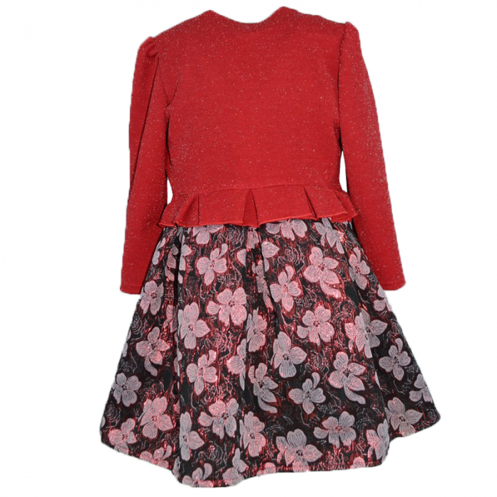 Set 2 piese rochie si bolero pentru fete Tylkomet TLY-6, Visiniu [2]