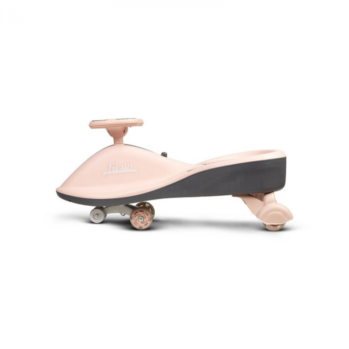 Vehicul, cu lumini, actionat cu picioarele pentru copii, Toyz Spinner Fiesta Beige Purple 394398, Bej [2]