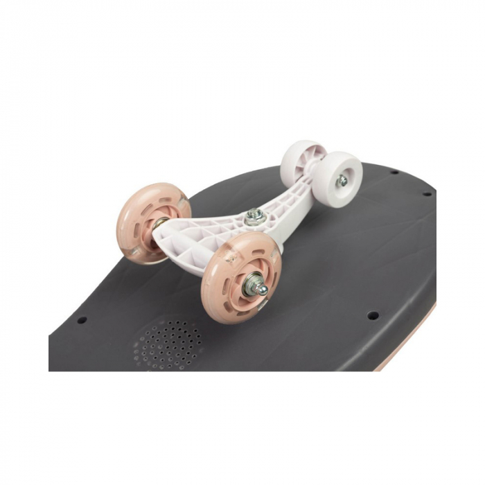 Vehicul, cu lumini, actionat cu picioarele pentru copii, Toyz Spinner Fiesta Beige Purple 394398, Bej [4]