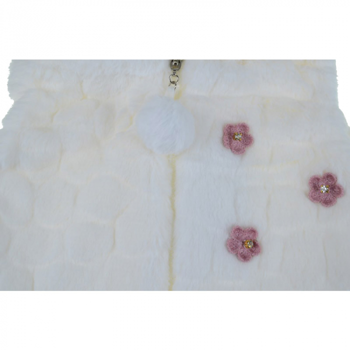 Vesta de blana pentru fete Happy House HH198-92-cm, Alb [3]