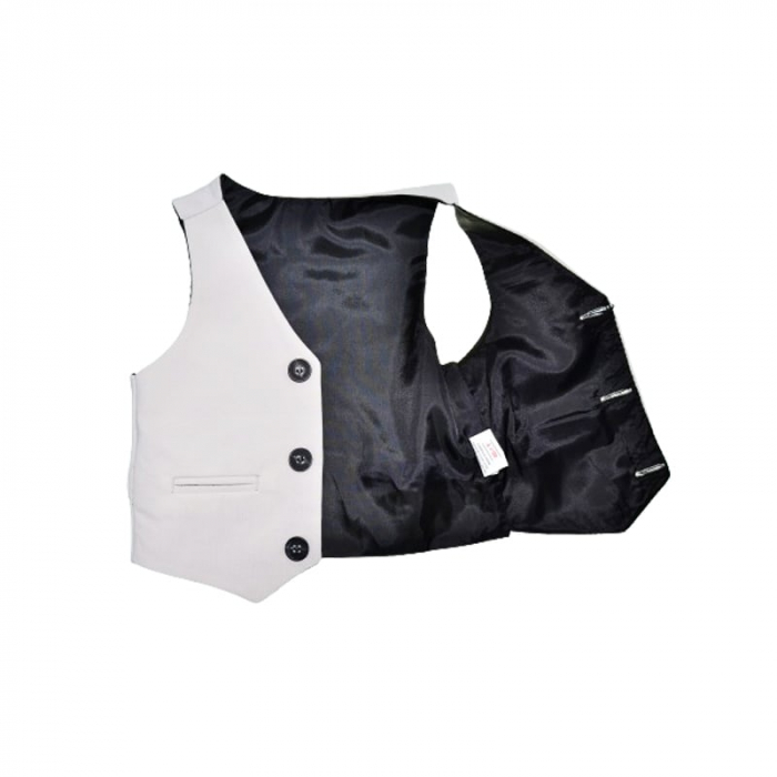 Vesta eleganta pentru baieti, Mini Junior VT1408, Crem [2]