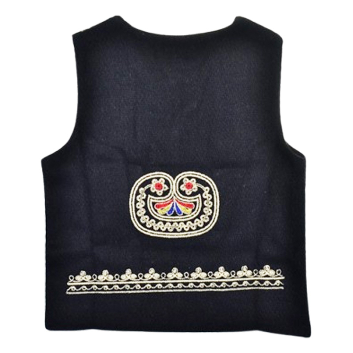 Vesta traditionala, cu motive traditionale, pentru copii, Mini Junior V2011, Negru [2]