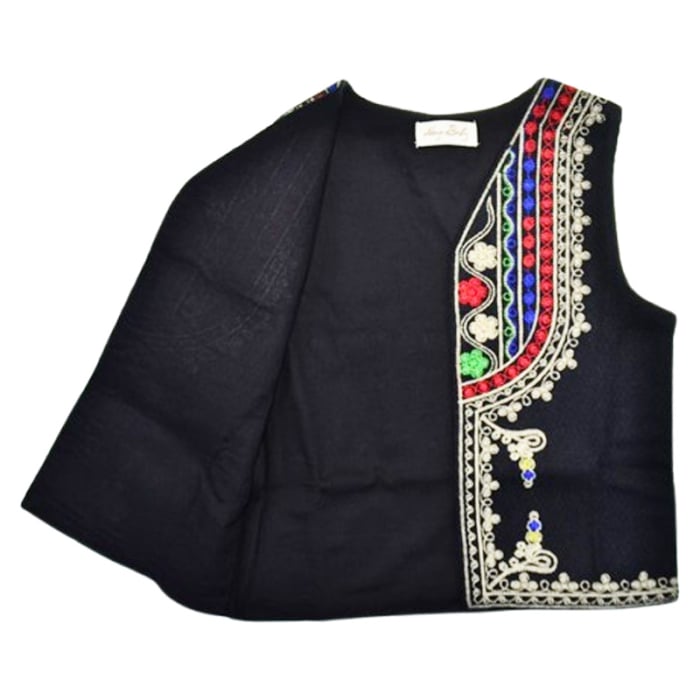 Vesta traditionala, cu motive traditionale, pentru copii, Mini Junior V2011, Negru [3]