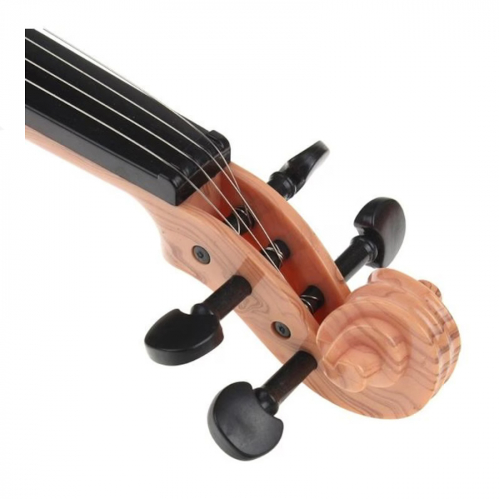 Vioara pentru copii, 4 corzi metalice 13.5 x 6.5 x 39 cm Mini Junior CHT-8820, Maro [5]
