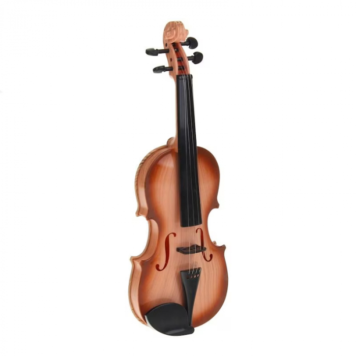 Vioara pentru copii, 4 corzi metalice 13.5 x 6.5 x 39 cm Mini Junior CHT-8820, Maro [3]
