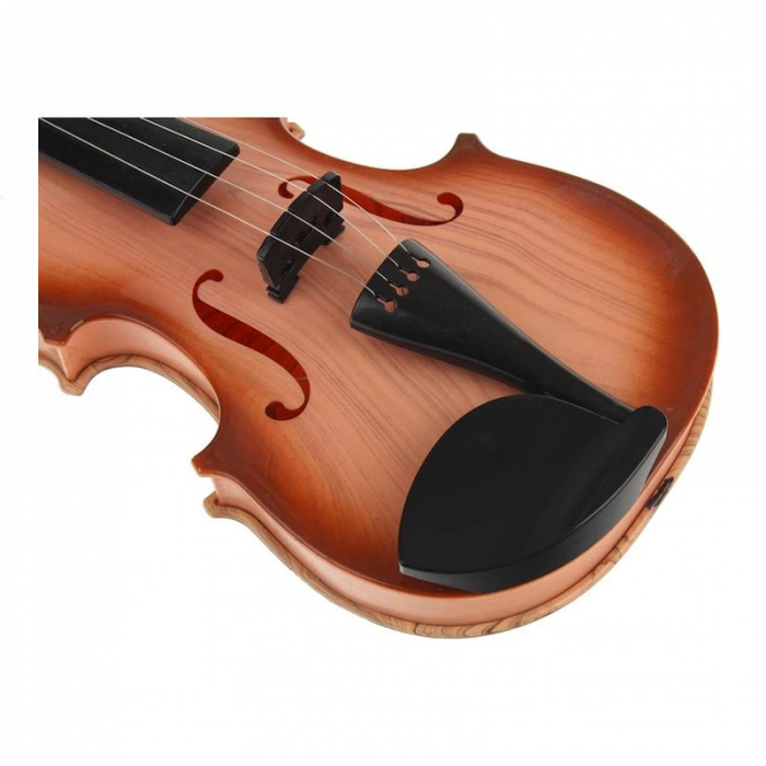 Vioara pentru copii, 4 corzi metalice 13.5 x 6.5 x 39 cm Mini Junior CHT-8820, Maro [6]