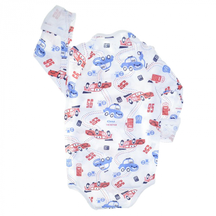 Body cu maneca lunga pentru baieti Happy CA52427-D, Multicolor [2]