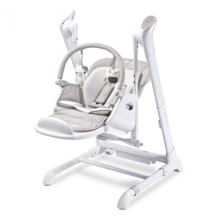 Scaun de masa 2 in 1 cu leagan electric Caretero Indigo 305480, Gri [2]