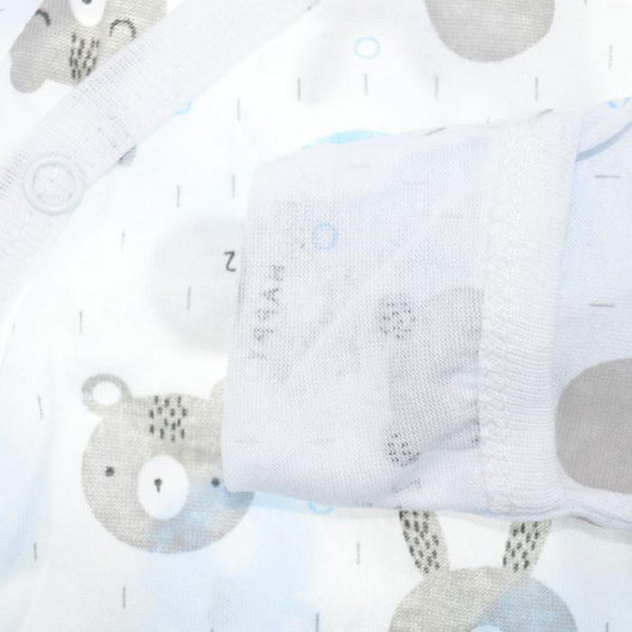 Body cu maneca lunga pentru baieti Happy CA52427, Alb [3]