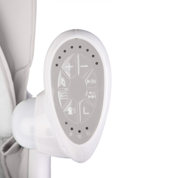 Scaun de masa 2 in 1 cu leagan electric Caretero Indigo 305480, Gri [6]