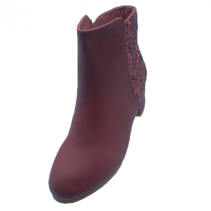 Cizme imblanite pentru fete MRS M1096B, Bordo [7]