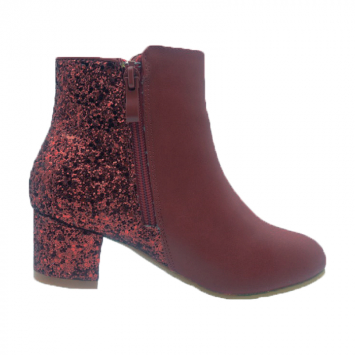 Cizme imblanite pentru fete MRS M1096B, Bordo [8]