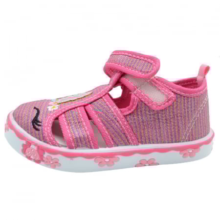 Sandale din panza pentru fete American Club TEN75/22, Fucsia [4]