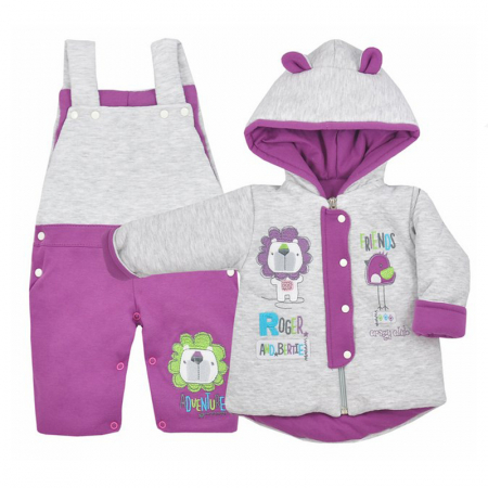 Compleuri  fete maneca lunga - Compleu de iarna 2 piese pentru fete Koala Roger 04-535M, Mov