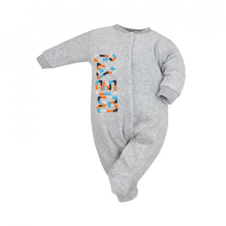 Salopete bebelusi baieti - Salopeta cu maneca lunga pentru baieti Koala Hey 08-479-56 cm, Gri