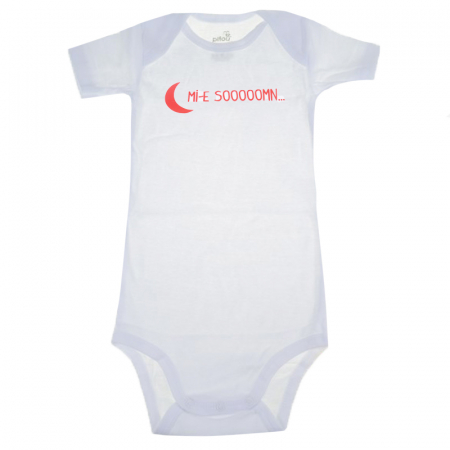 Body-uri baieti - Body cu maneca scurta pentru copii Pifou Model 6 MS6-A16, Alb