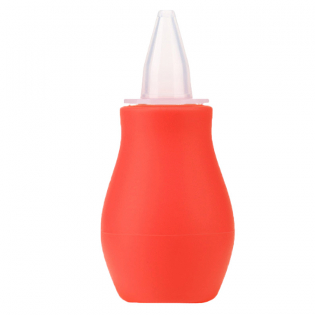 Aspiratoare nazale - Aspirator nazal cu varf din silicon Canpol Babies 2/118R, Rosu