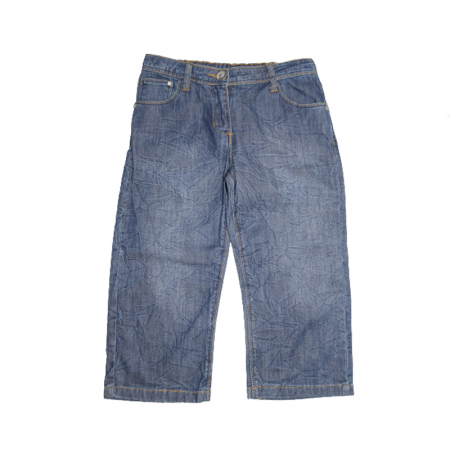 Pantaloni scurti si colanti 3/4 - Pantaloni 3/4 din blug pentru fete Wenice WNCAT55053-2-01, Albastru
