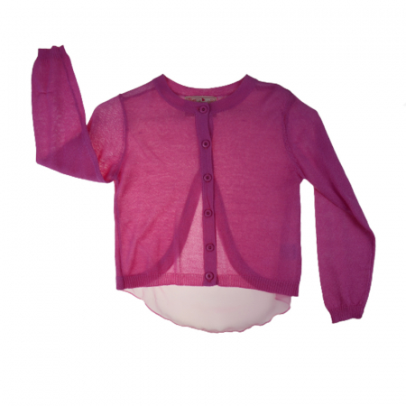 Îmbrăcăminte fete - Cardigan cu maneca lunga pentru fete Mini Junior CPFML-A106, Roz