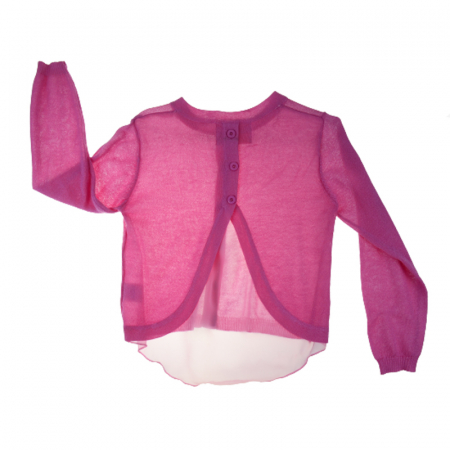 Cardigan cu maneca lunga pentru fete Mini Junior CPFML-A106, Roz [1]