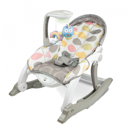 Joaca, activitati si ambalaje - Balansoar cu vibratii pentru copii Winfun Rainbow 552104, Gri