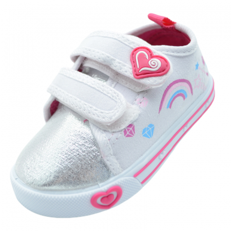 Pantofi cu siret si scai fete - Pantofi sport pentru fete Tom Miki C-T9650-C-25, Multicolor