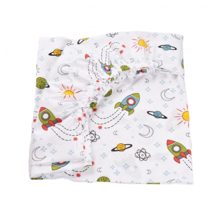 Accesorii camera bebe - Cearsaf cu elastic pentru patut 120 x 60 cm Mini Junior VLC-5, Multicolor